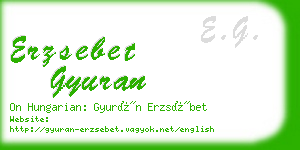 erzsebet gyuran business card